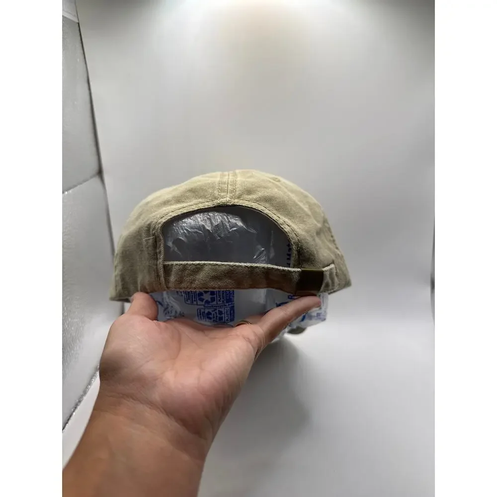 Catalina Island OTTO Adjustable Baseball Hat Cap Khaki Embroidered Brass Buckle